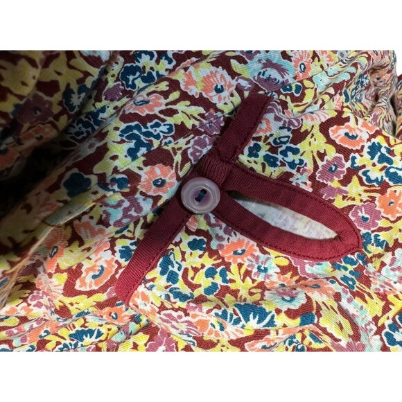 Matilda Jane 435 Courtney Burgundy Floral Print Dress Size 14 Drop Waist Ruffle - Picture 10 of 10